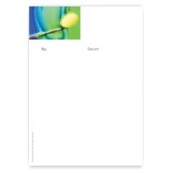 Rezeptblock mit Adresse, Motiv Zahngesundheit 