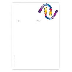 Rezeptblock mit Adresse, Motiv Zahnreihen 