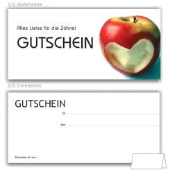 IGeL/PZR Gutscheine, Motiv Herzapfel 
