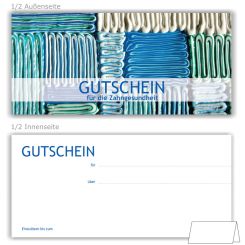 IGeL/PZR Gutscheine, Motiv Zahnpasta-Collage 