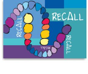 Recallkarten, Motiv Zahnreihen 