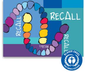 Recallkarten "Zahnreihen", Umweltsiegel 