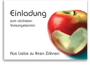 Recallkarten, Motiv Herzapfel 