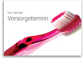 Recallkarten, Motiv Zahnbürste 
