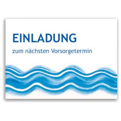 Recallkarten, Motiv Pastawelle, zentrierter Text 