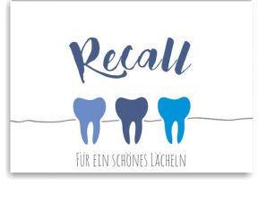 Recallkarten, Motiv Service, Blau 