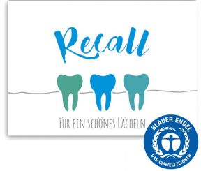 Recallkarten "Service", Türkis, Umweltsiegel 