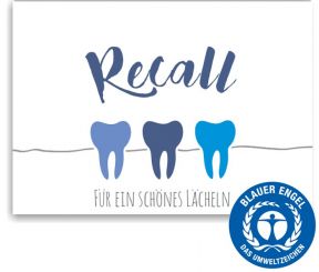 Recallkarten "Service", Blau, Umweltsiegel 