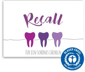Recallkarten "Service", Violett, Umweltsiegel 