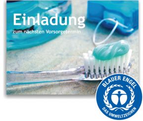 Recallkarten "Accessoires", Umweltsiegel 