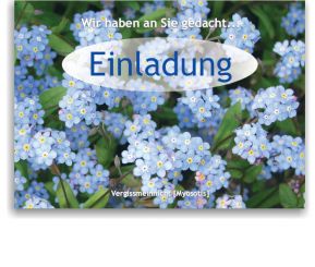 Recallkarten, Motiv Vergissmeinnicht 