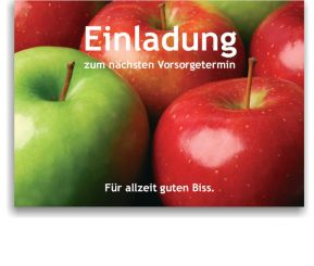 Recallkarten, Motiv Äpfel 