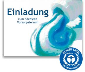 Recallkarten "Aquarell", Umweltsiegel 