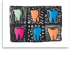 Recallkarten, Motiv Litho, zentrierter Text 