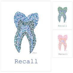 Recallkarten, Motiv Marie, 3 Farben 