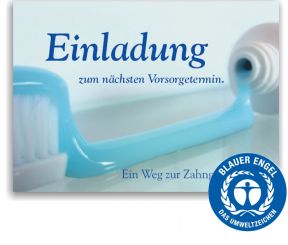 Recallkarten "Weg", Umweltsiegel 