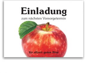 Recallkarten, Motiv Pastellapfel 