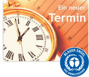 Recallkarten "Termine", Umweltsiegel 