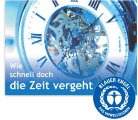 Recallkarten "Bluewatch", Umweltsiegel 