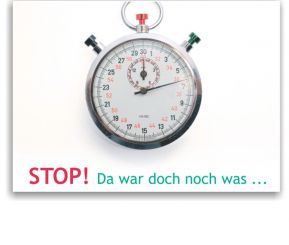 Recallset Karte+ Umschlag, Motiv Stoppuhr 