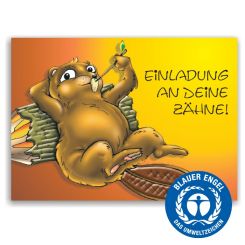 Recallkarten für Kinder, Motiv Biber 