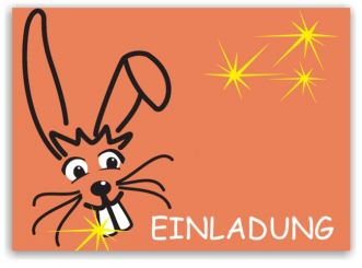 Recallkarten, Motiv Hase, zentrierter Text 