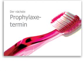 Recallkarten, Motiv Zahnbürste 