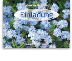 Recallkarten, Motiv Vergissmeinnicht 
