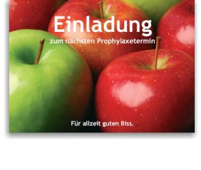 Recallkarten, Motiv Äpfel 