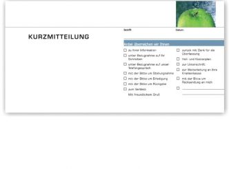 Kurzbrief, Motiv Frische 