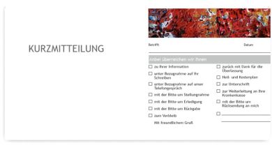 Kurzbrief, Motiv Quadro No 15 