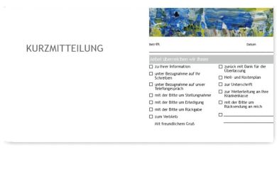 Kurzbrief, Motiv Quadro No 16 