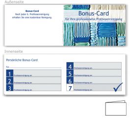 7er Bonuspass Prothesenreinigung, Motiv Zahnpasta-Collage 