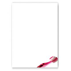 Briefpapier, Motiv Zahnbürste 