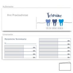 Terminkarten, Motiv Service, Blau 