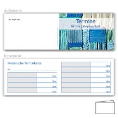 Terminkarten, Motiv Zahnpasta-Collage 