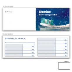 Terminkarten, Motiv Zahnfrische 