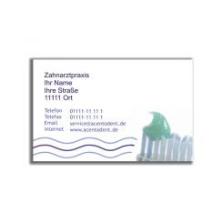 Praxisvisitenkarten, Motiv Putzbereit 