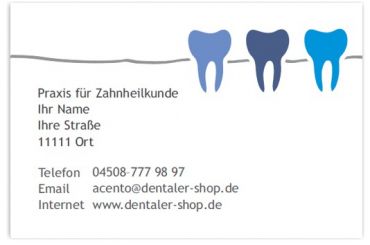 Praxisvisitenkarten, Motiv Service, Blau 