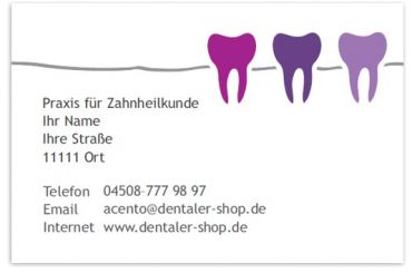 Praxisvisitenkarten, Motiv Service, Violett 