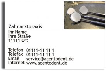 Praxisvisitenkarten, Motiv Spiegelgalerie 