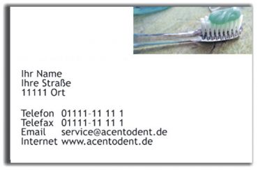 Praxisvisitenkarten, Motiv Accessoires 