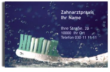 Praxisvisitenkarten, Motiv Zahnfrische 