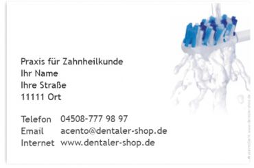 Praxisvisitenkarten, Motiv Wasserstrahl 