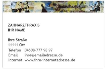 Praxisvisitenkarten, Motiv Quadro No 16 