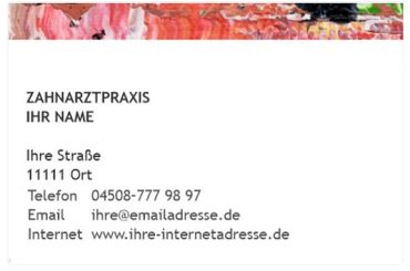 Praxisvisitenkarten, Motiv Quadro No 17 