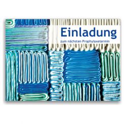 Blanko-Recallkarten, Metallic-Karton, Motiv Zahnpastacollage 