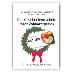 Poster / Bild Weihnachts--Gutscheine, Motiv Herzapfel 