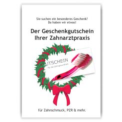 Poster / Bild Weihnachts-Gutscheine, Motiv Zahnbürste 