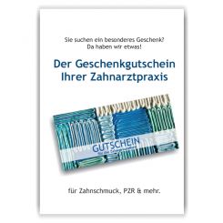 Poster / Bild Geschenkgutscheine, Motiv Zahnpasta-Collage 